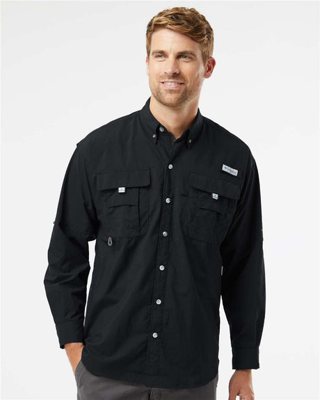 columbia pfg bahama long sleeve shirt 101162 black