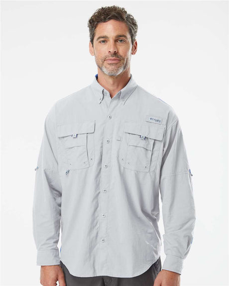 columbia pfg bahama long sleeve shirt 101162 cool grey