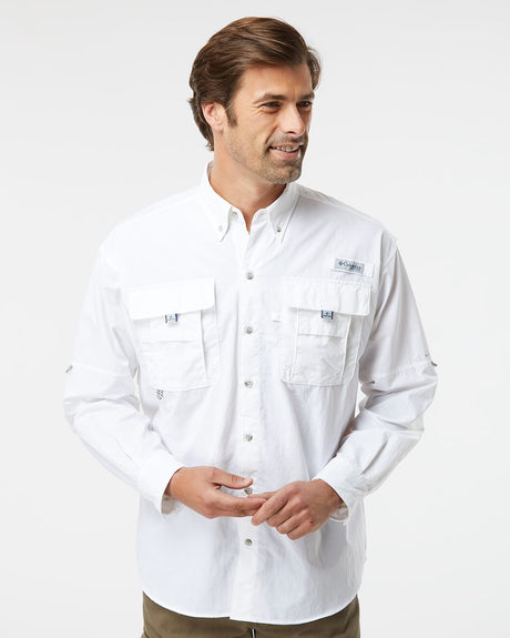 columbia pfg bahama long sleeve shirt 101162 white