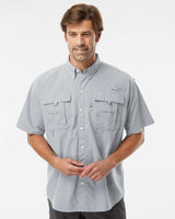 columbia pfg bahama short sleeve shirt 101165 cool grey