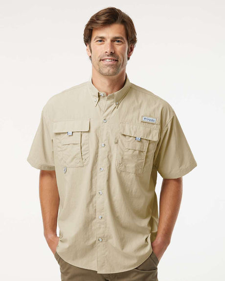 columbia pfg bahama short sleeve shirt 101165 fossil