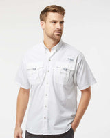 columbia pfg bahama short sleeve shirt 101165 white