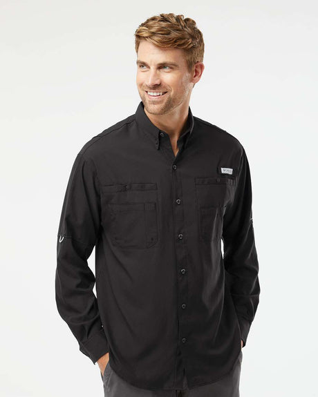 columbia pfg tamiami long sleeve shirt 128606 black