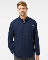 columbia pfg tamiami long sleeve shirt 128606 collegiate navy