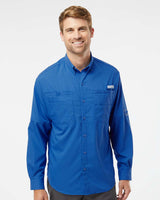 columbia pfg tamiami long sleeve shirt 128606 vivid blue