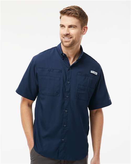 columbia pfg tamiami short sleeve shirt 128705 collegiate navy