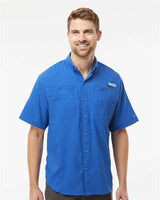 columbia pfg tamiami short sleeve shirt 128705 vivid blue