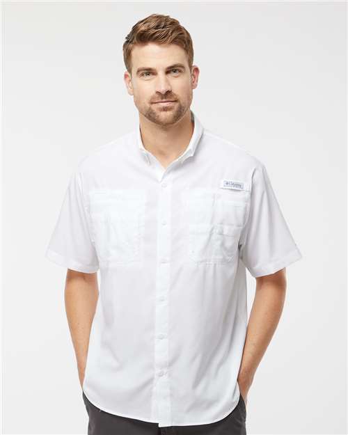 columbia pfg tamiami short sleeve shirt 128705 white