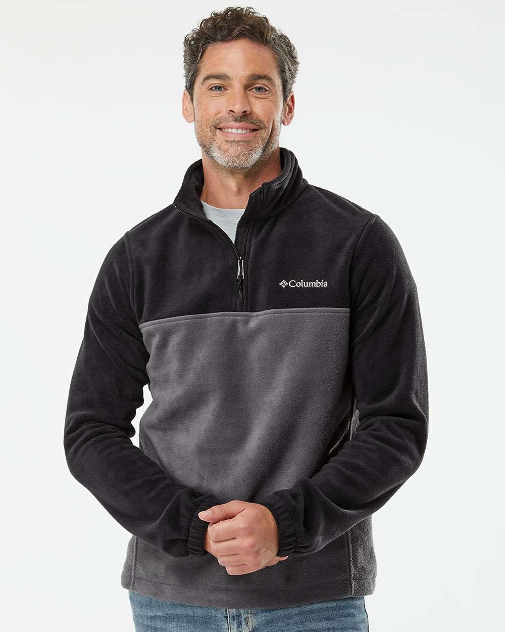 columbia steens mountain fleece quarter-zip pullover 162019 black grill