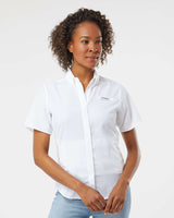 columbia womens pfg tamiami short sleeve shirt 127571 white