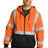 ansi 107 class 3 heavy duty fleece full zip hoodie safety orange