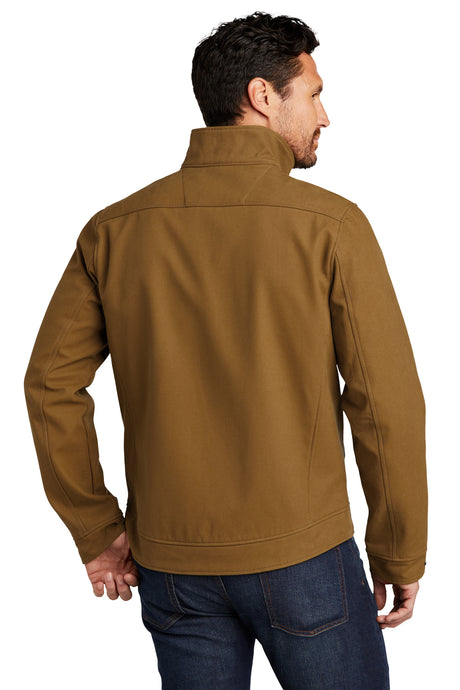 duck bonded soft shell jacket duck brown