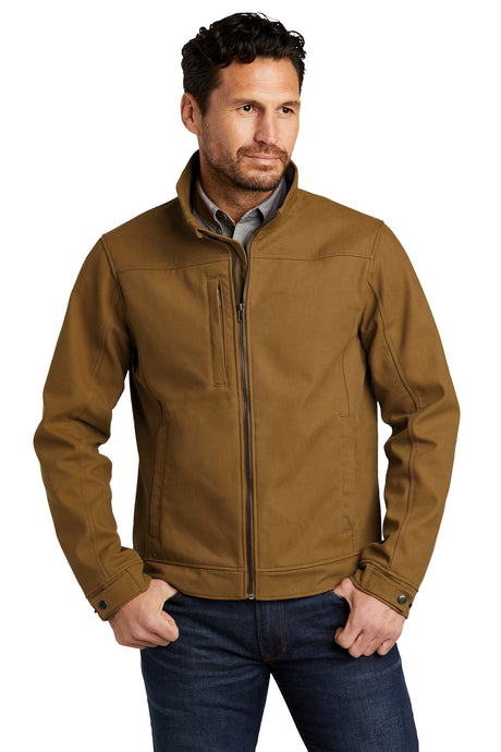 duck bonded soft shell jacket duck brown