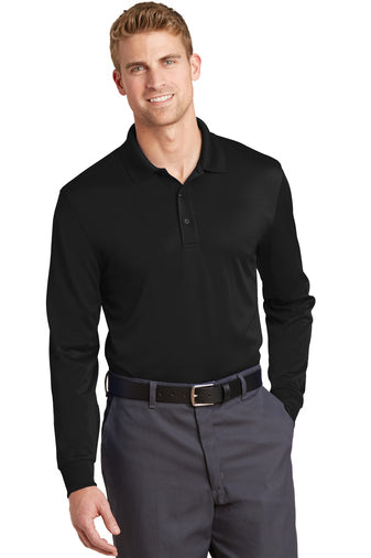 select snag proof long sleeve polo black