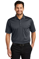 select snag proof tipped pocket polo charcoal light grey