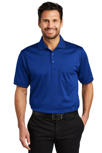 select snag proof tipped pocket polo royal black