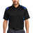 select snag proof two way colorblock pocket polo black royal