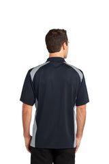 select snag proof two way colorblock pocket polo dark navy light grey