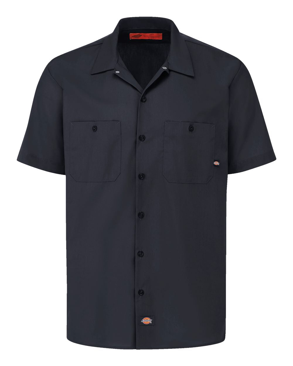 dickies industrial short sleeve work shirt long sizes black