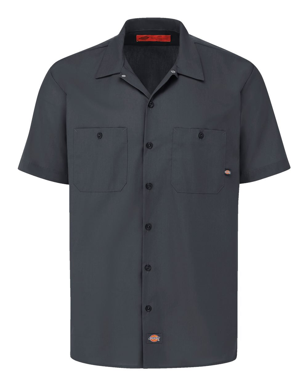 dickies industrial short sleeve work shirt long sizes dark charcoal