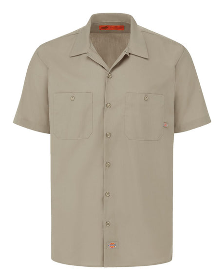 dickies industrial short sleeve work shirt long sizes desert sand