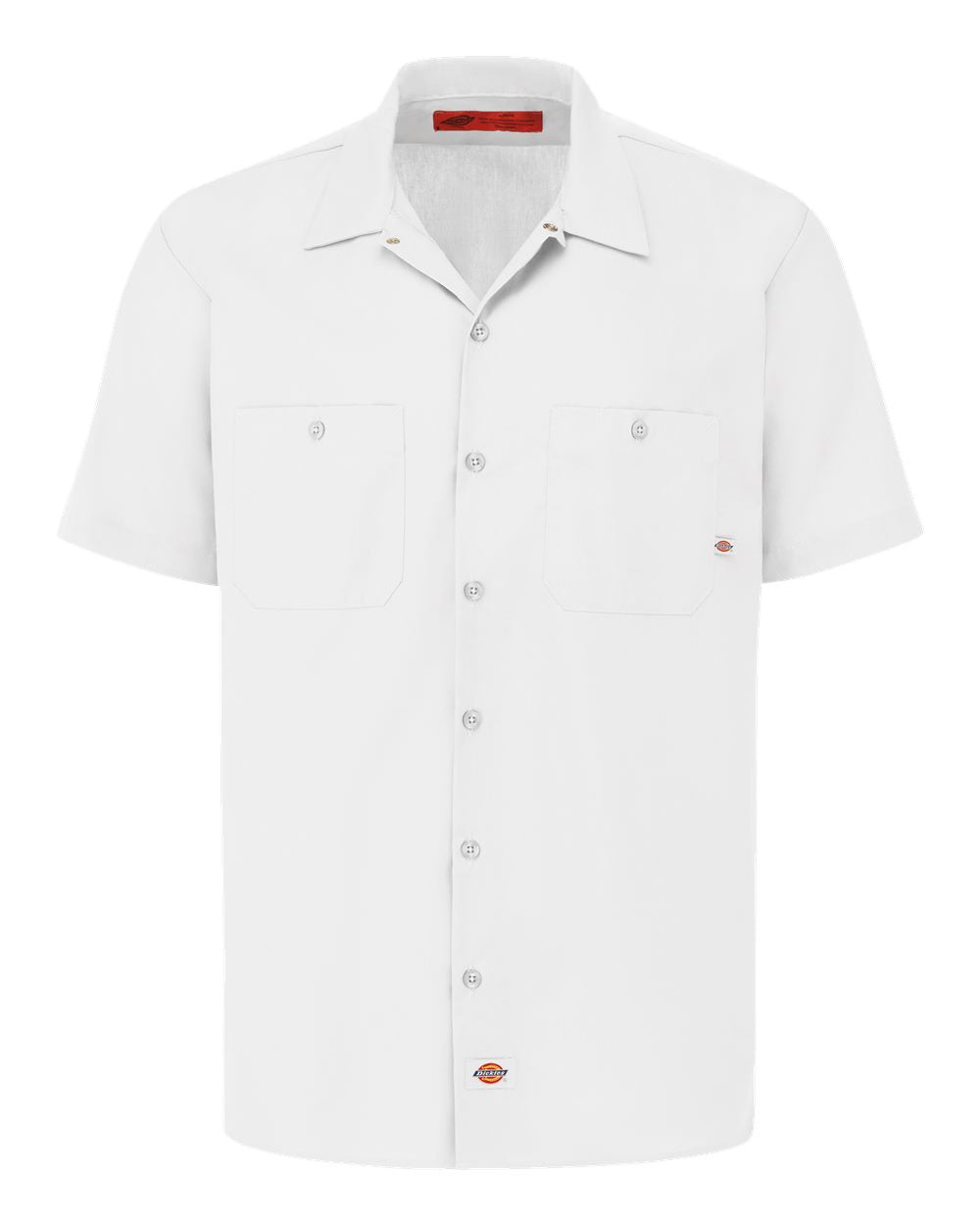 dickies industrial short sleeve work shirt long sizes white