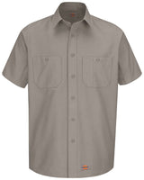 dickies short sleeve work shirt tall silver