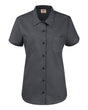 dickies womens short sleeve industrial work shirt dark charcoal