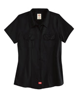 dickies womens short sleeve work black