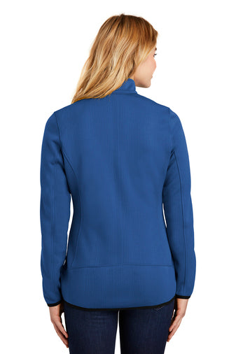 ladies dash full-zip fleece jacket eb243 cobalt blue