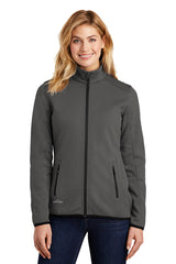 ladies dash full-zip fleece jacket eb243 grey steel