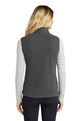 eddie bauer ladies fleece vest eb205 grey steel