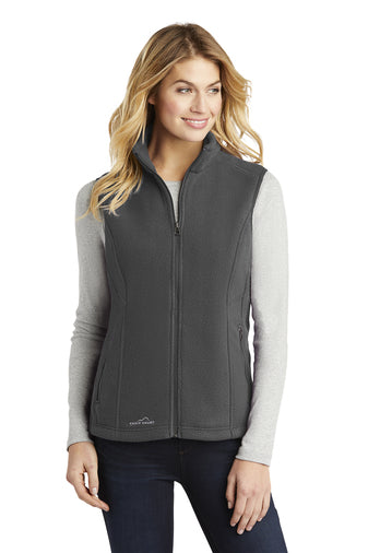 eddie bauer ladies fleece vest eb205 grey steel