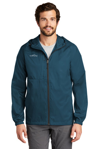 eddie bauer packable wind jacket eb500 adriatic blue