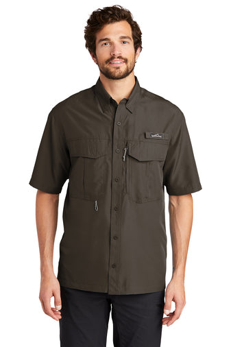 eddie bauer short sleeve performance fishing shirt eb602 boulder