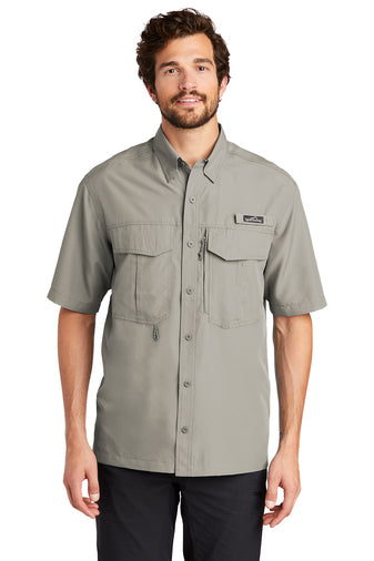 eddie bauer short sleeve performance fishing shirt eb602 driftwood