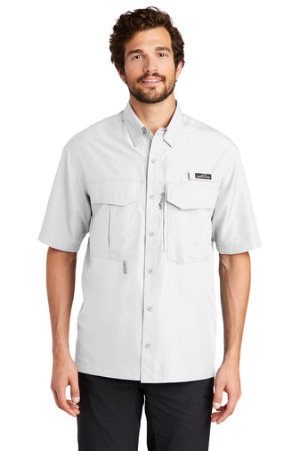 eddie bauer short sleeve performance fishing shirt eb602 white