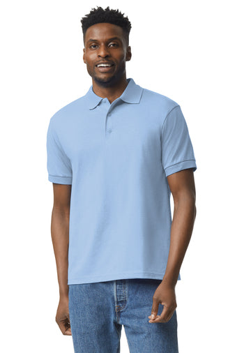 dryblend 6 ounce jersey knit sport shirt light blue