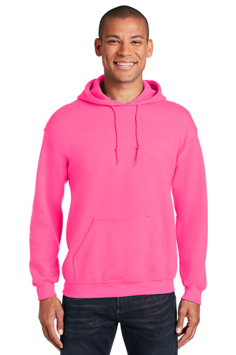 heavy blend hooded sweatshirt safety pink
