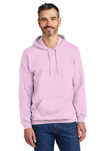 softstyle pullover hooded sweatshirt light pink