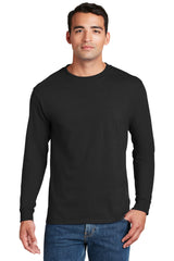 beefy t 100 cotton long sleeve t shirt black