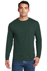 beefy t 100 cotton long sleeve t shirt deep forest