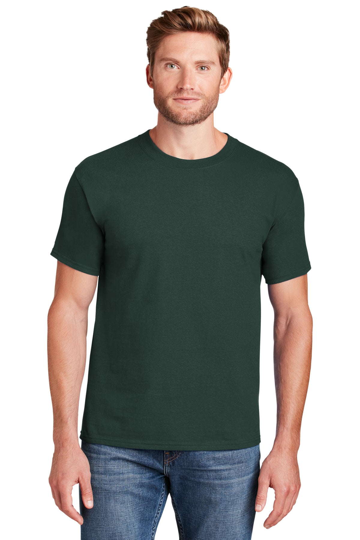 beefy t 100 cotton t shirt deep forest