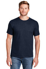 beefy t 100 cotton t shirt heather navy