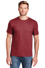 beefy t 100 cotton t shirt heather red