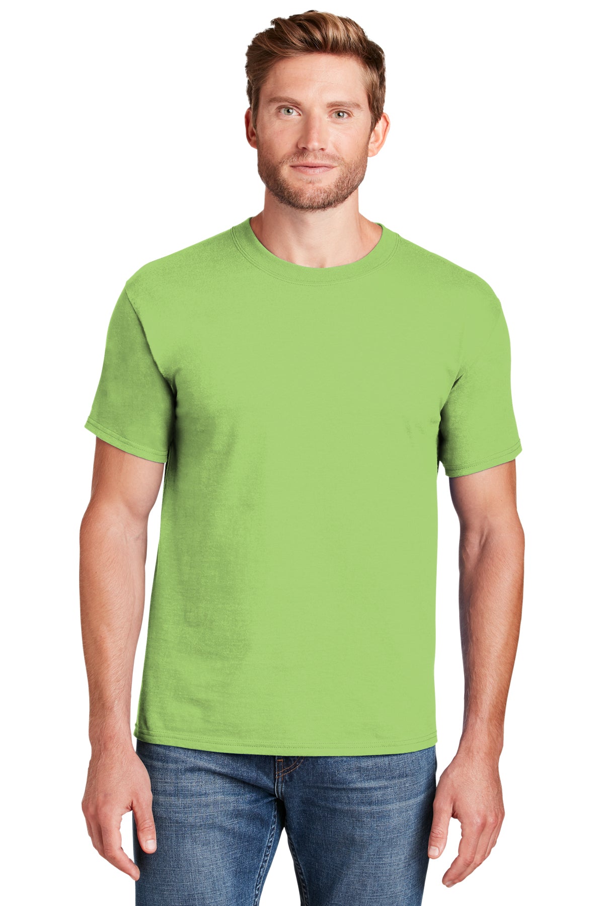 beefy t 100 cotton t shirt lime