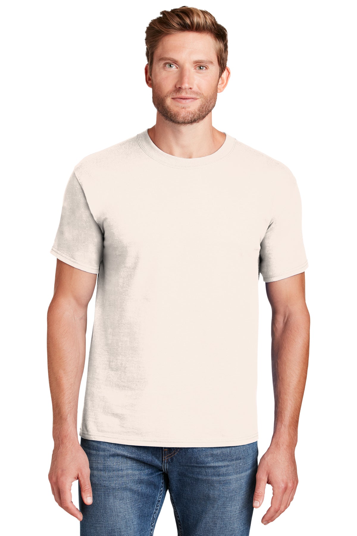 beefy t 100 cotton t shirt natural