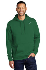 club fleece pullover hoodie dark green