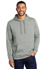 club fleece pullover hoodie dark grey heather