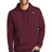 club fleece pullover hoodie dark maroon